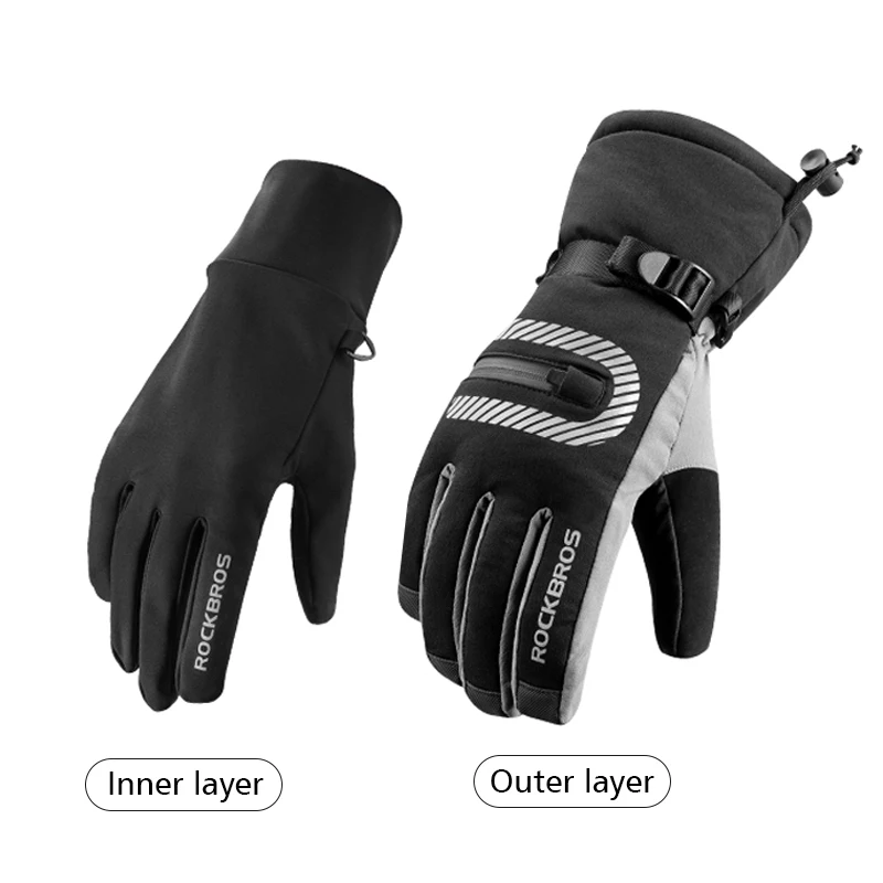 ROCKBROS Anti-Slip Pantalla Táctil Dedo Completo Guantes