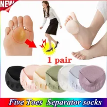 

Invisibility Anti-slip Ice Silk Forefoot Calluses Summer Sponge Mat Comfortable Foot Pain Care Tool Open Toe Socks