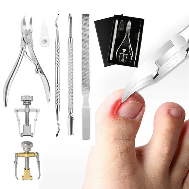 

6pcs Set Cuticle Remover Kit Nail Clipper Trimmer for Cuticle Ingrown Nails Pedicure & Manicure Corrector Fixer Foot Care Tool