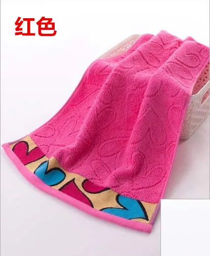 70*34 см продвижение полотенце для лица полотенце Мягкое хлопковое ручное лицо для взрослых милое детское полотенце FG1156 - Цвет: Розовый