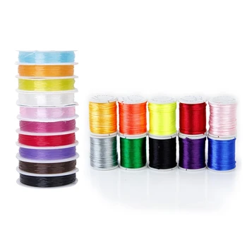 

10 Rolls of Crystal Elastic Beading Cord Thread Mixed Color---0.6mm & 10 Rolls Mixed Cord in Nylon 1 mm