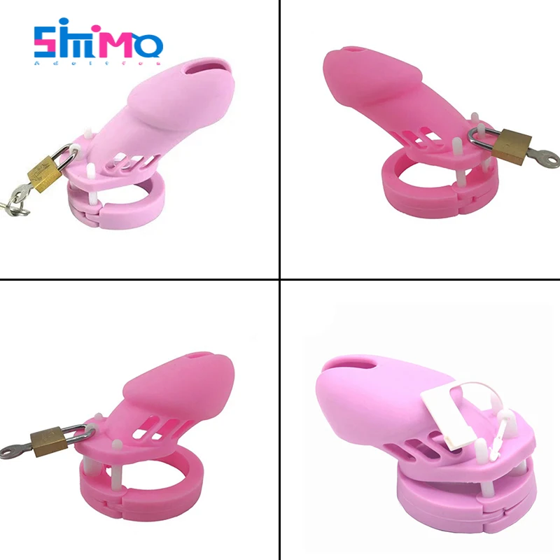 SM Sex Toys Silicone Male Chastity Devices Soft Long Cock Rings With 5 Sizes Penis Rings Silicone Chastity Cage Adult Sex Shop