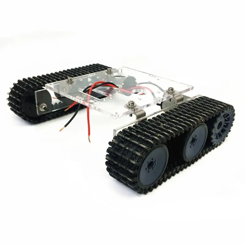 Акриловый Танк робот шасси DC9-12V гусеничный Автомобиль DIY в разобранном виде комплект аксессуаров