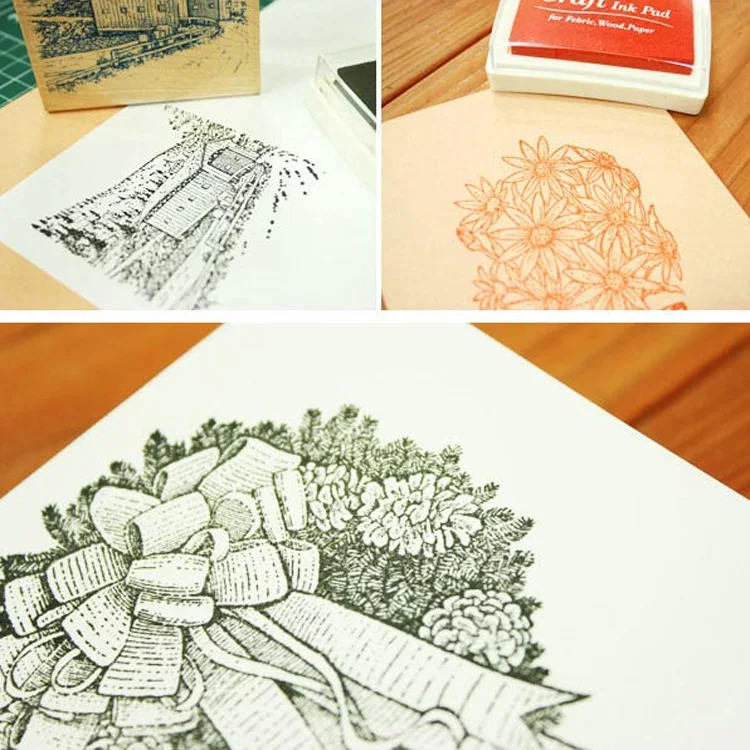 Ink Stamp Pad Vintage Multi-color Craft Ink Pad Planners DIY Diary Greeting Card Scrapbooking Finger Painting Accessories