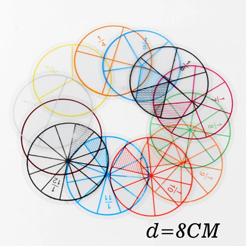 1set Plastic Numbered Fractions Circles Math Chips Mathematics Number Toy 1set Plastic Numbered Fractions Circles Math Chips Mathematics Number Toy