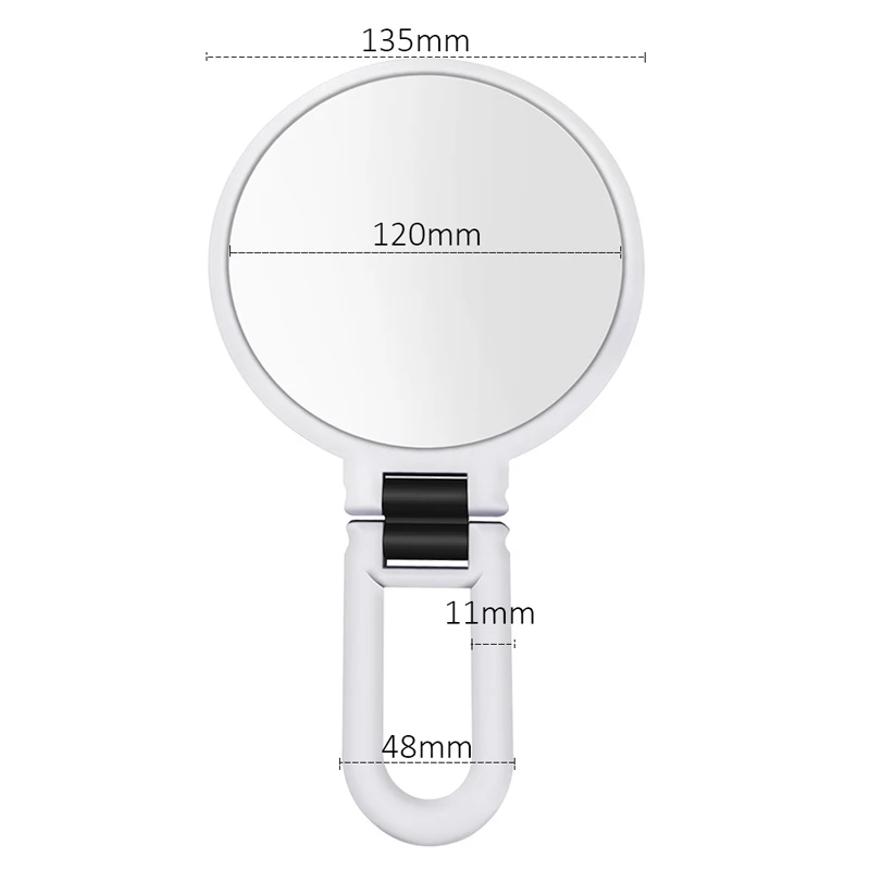 2/3/5/10X увеличительное ручной туалетный столик с зеркалом для макияжа для путешествий складное круглое Форма зеркало-Двусторонняя пьедестал зеркало для макияжа