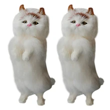 Искусственный плюшевый Кот, реалистичные кошки, модели животных, детские плюшевые игрушки, украшение дома