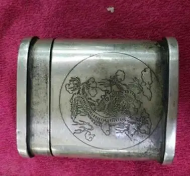 

Antique small tobacco box silver handicraft collection