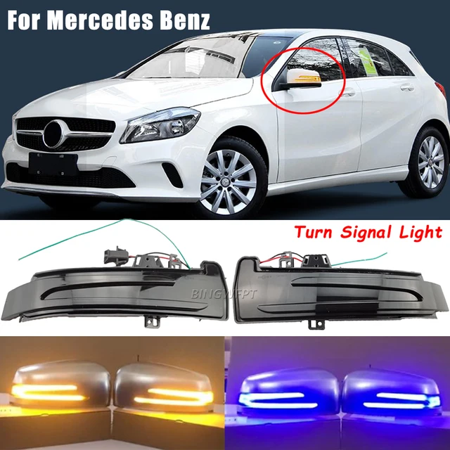 1 Paar Für Mercedes-Benz A-Klasse W176 2013-2017 Auto Dynamische LED Blinker  Rückspiegel Flasher