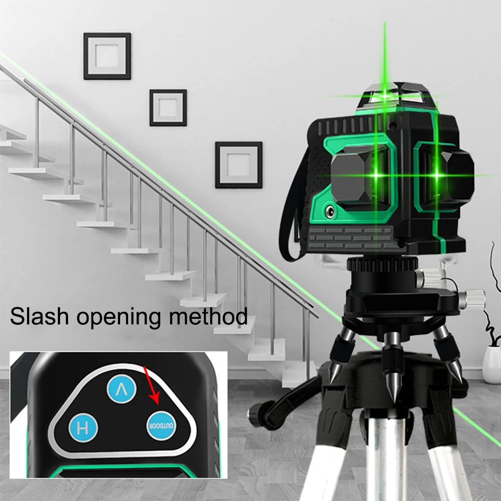 

8 Lines High-precision Automatic Laser Level Waterproof Self Leveling Green Beam Cross Line Lasers for Tile Ceiling Floor Wall