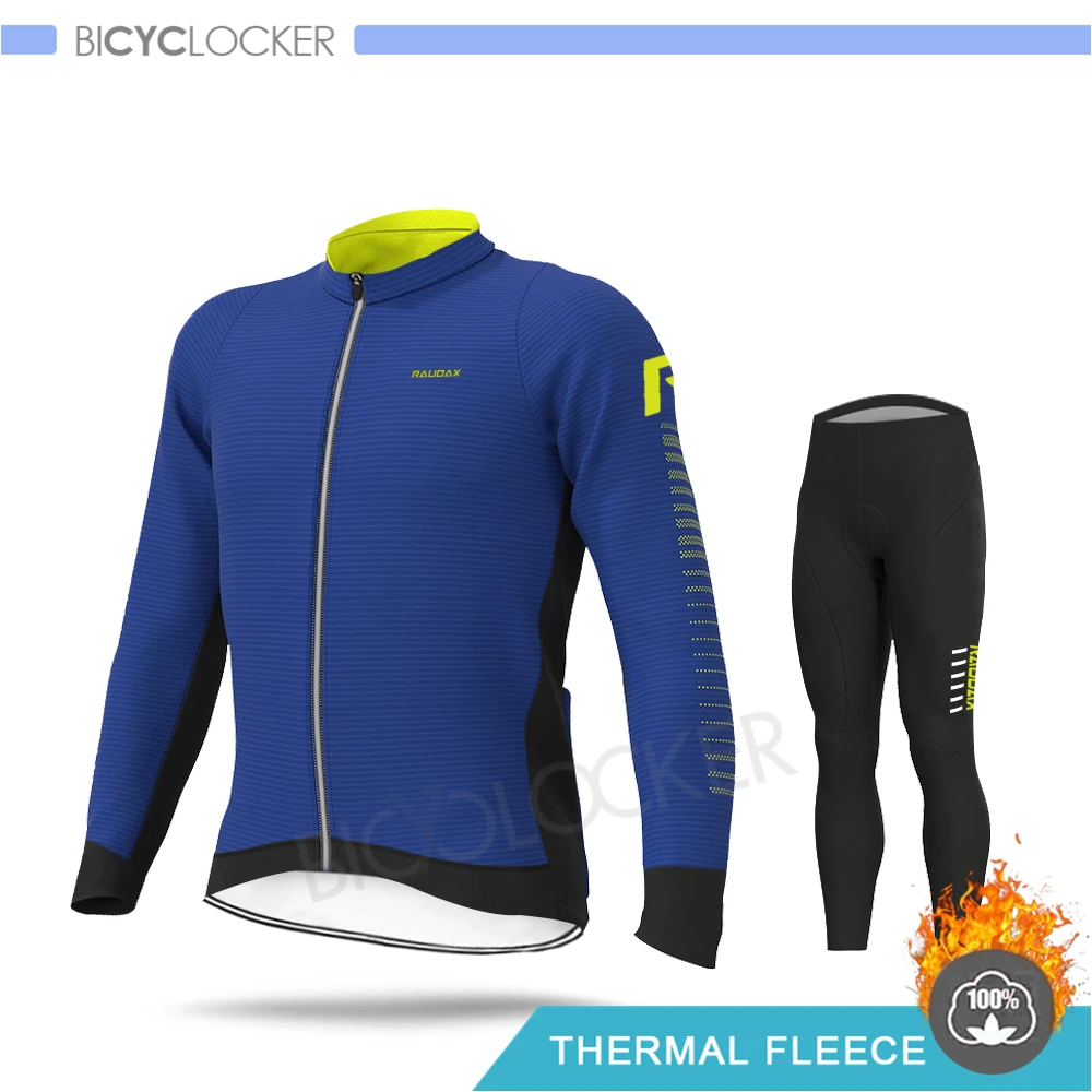 Normal Cycling Set Мужская зимняя одежда для велоспорта, комплект одежды MTB с длинным рукавом, одежда для велоспорта, одежда для шоссейного велосипеда, теплая одежда Ropa Ciclismo, комплект из теплого флиса - Цвет: Normal Cycling Set