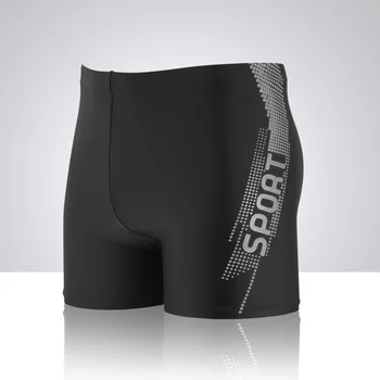

2020 new swim trunks flat angle adult swim trunks men's high waist conservative swimsuit