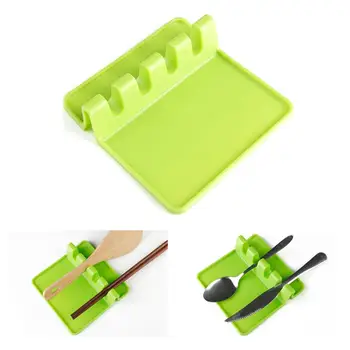 

3 Color Multifunction Hotel Multiple Utensils Simple Western Placemat Family Country Style Fashion Silicone Utensil Rest