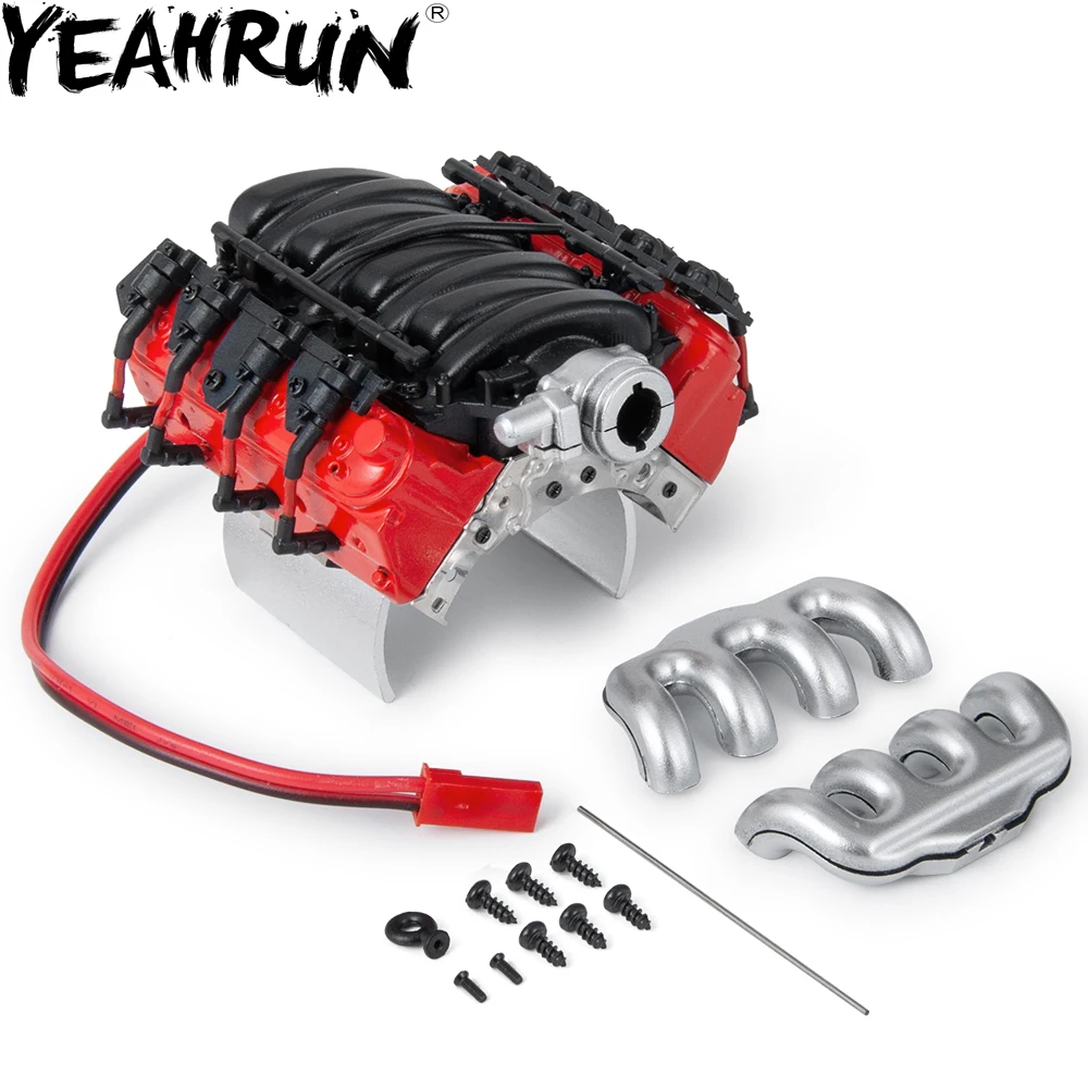 YEAHRUN 1/10 металла моделирование V8 TRX-4 крышка двигателя противоскользящая пластина