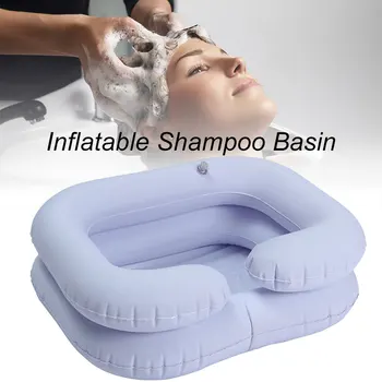 

Inflatable Shampoo Basin Tub for The Disabled Elderly Portable Hair Washing Basin Drain Tube Bed Rest Nursing Aid Sink