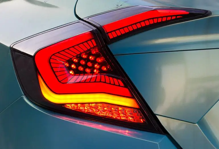 Vland завод для задний габаритный фонарь автомобиля для Светодиодный фонарь Civic с поворотным сигналом+ задний фонарь
