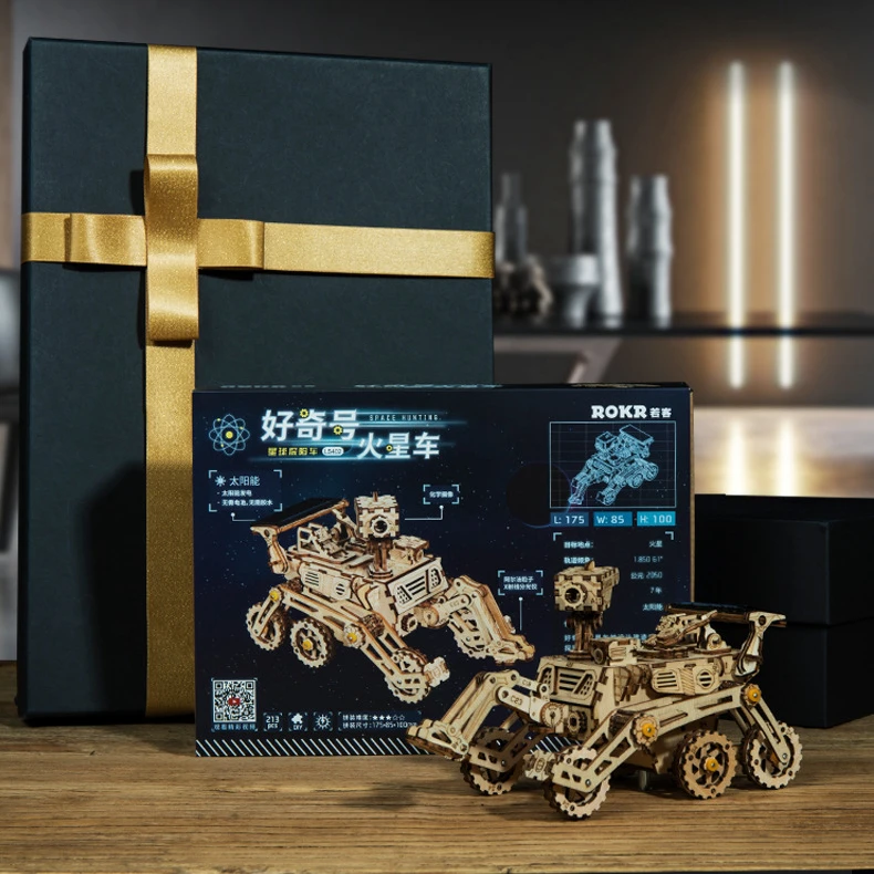 Robotime Солнечная энергия 3D резка «сделай сам» деревянные пазлы Игрушки подвижные открыть для себя Ровер Модель Строительный пазл Комплект детский подарок для взрослых