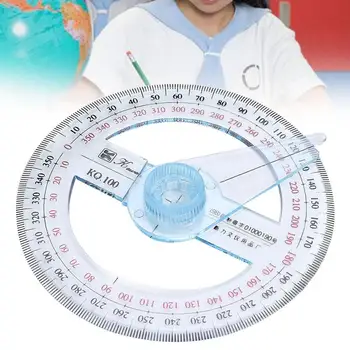 

Stationery Protractor Round Ruler Gauge Protractor Angular Office Supplies 360 Degree Angle Finder School Protractors