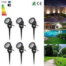 Светодиодный наружный светильник 7 Вт светодиодный свет в саду для лужайки двора светильник для дорожки лампа с шипами Водонепроницаемый AC 85-265V теплый белый