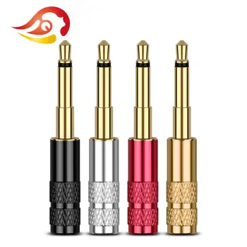 

QYFANG 3.5mm 2 Pole Metal Adapter Gold Plated Copper Earphone Plug Headset Audio Jack Wire Connector For MM400 HiFi Headphone
