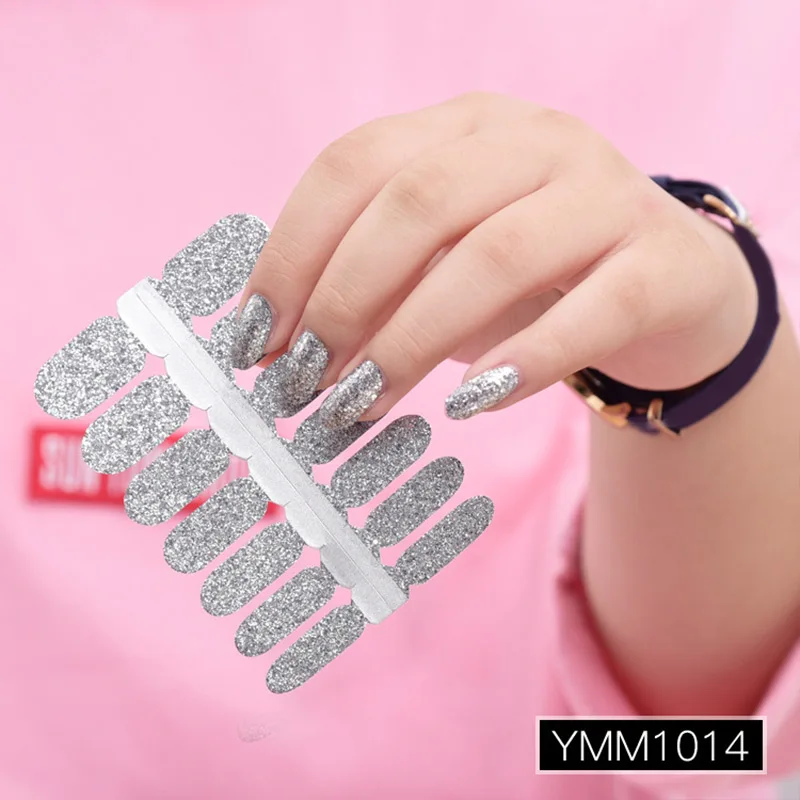 Дизайн ногтей цветной маникюрный Декор DIY стикер s Блеск для ногтей наклейки декоративные принадлежности наклейки MV99 - Цвет: 14