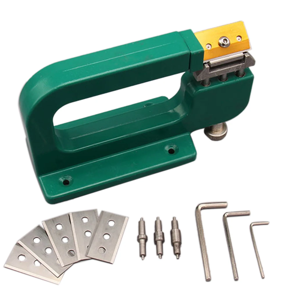 

Aluminum Paring Practical Green Leather Craft Splitter Cut Manual Durable Shovel Skiver DIY Tool Edge Skiving Peeling Machine