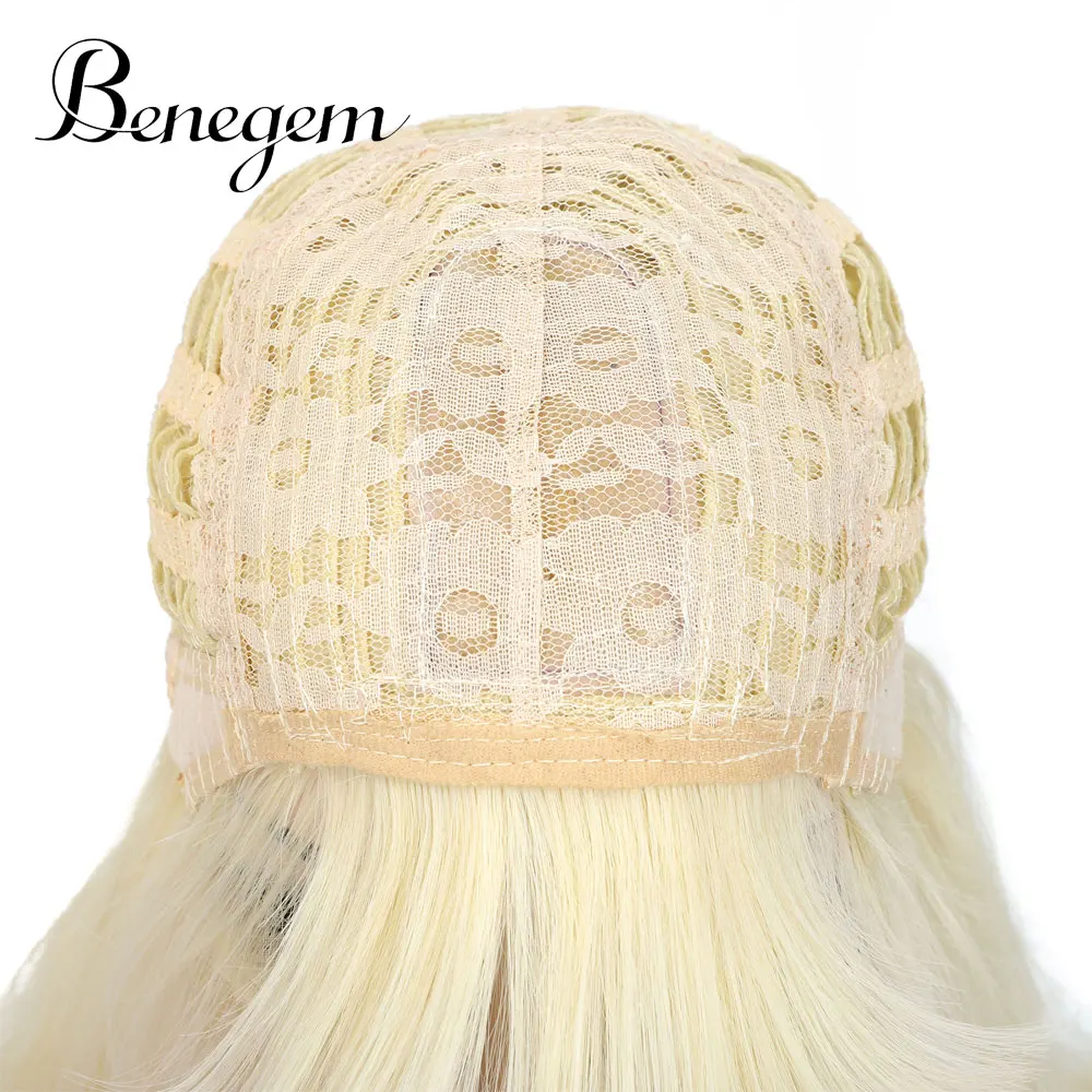 Benegem блонд боб парик с челкой короткий прямой не-кружевной синтетический женский парик косплей костюм цвет 613 блонд