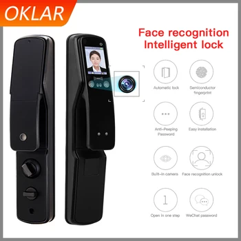 

OKLAR Face recognition door lock biometric Palmprint recognition lock intelligent digital lock Home security Fingerprint lock