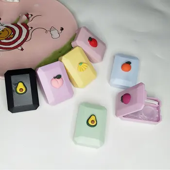 

Colored Contact Lenses box Small Fruit contact Lens Container Lovely Travel Kit Box Drop shipping