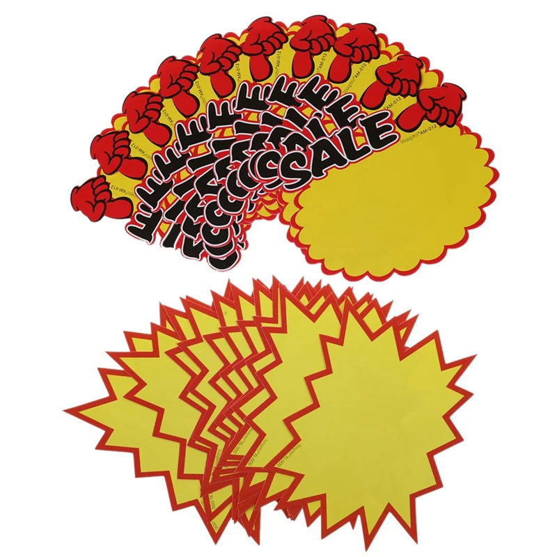 AAAJ-20 шт. супермаркет поп ценник тег: 10 шт. ценники поп бумага с 10 шт. поп ценник тег s