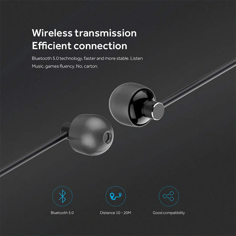 Rockspace беспроводные наушники Bluetooth наушники с микрофоном IP5 водонепроницаемые спортивные Bluetooth гарнитуры для ipnoe7