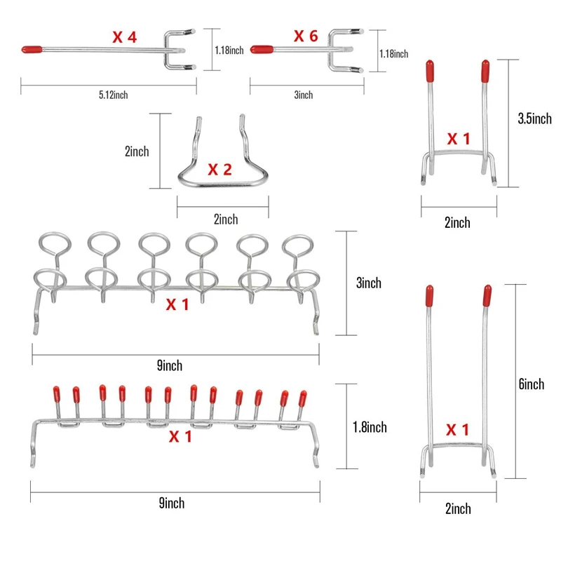 Новые крючки для Pegboard с корзиной, ассортимент, крючки для хранения дома, система, вешалка для инструментов, набор для гаража, кухни, мастерской, Органайзер