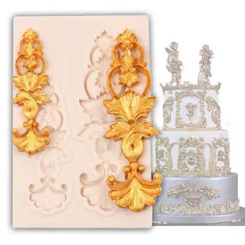 

Decorative Mold Retro Pattern Cake Chocolate Fondant Silicone Mold Cake Decoration HY99