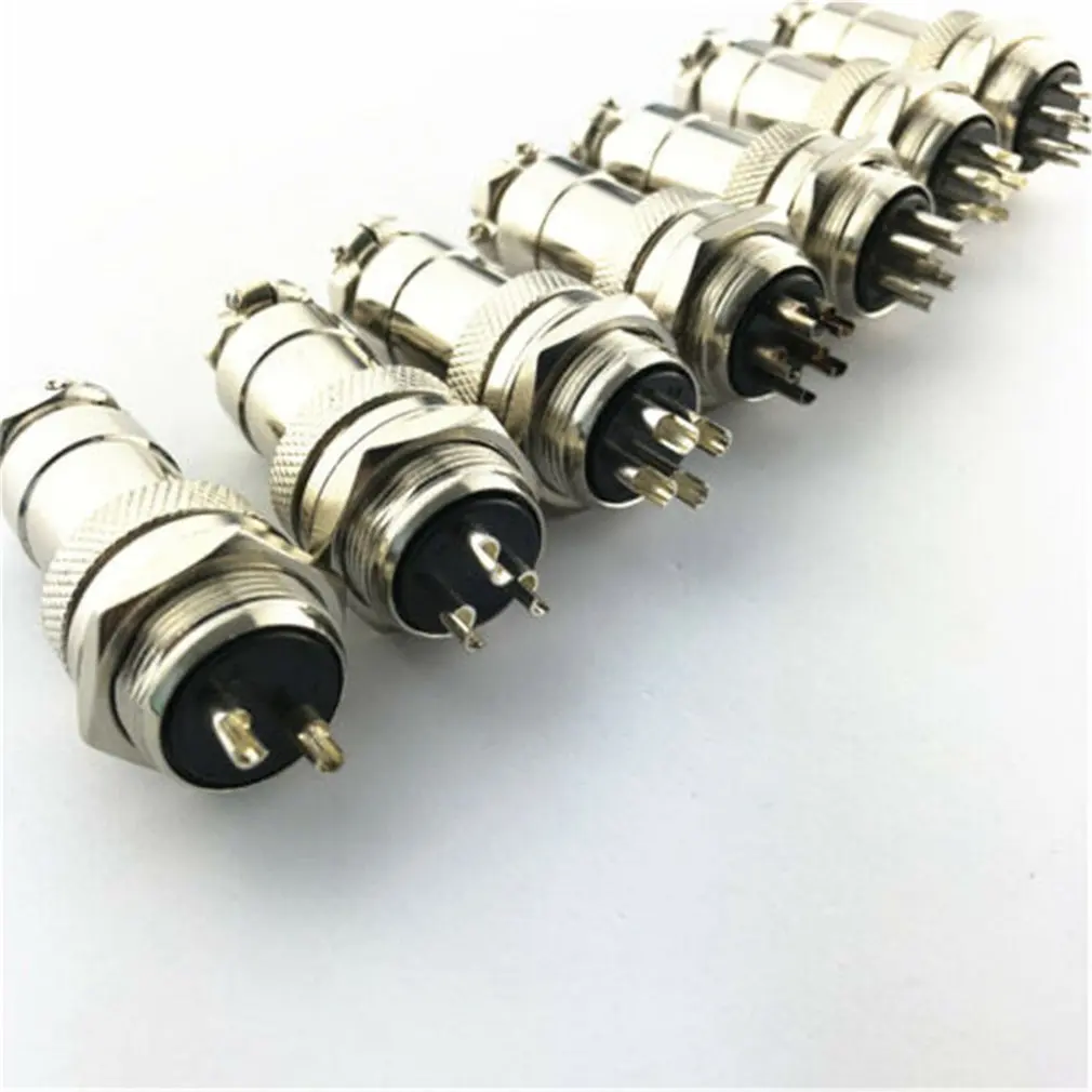 

5pcs GX16 Female&male Connector Plug Socket Metal Aviation Plug 16mm Wire Cable Panel Connector Circular Socket Connector