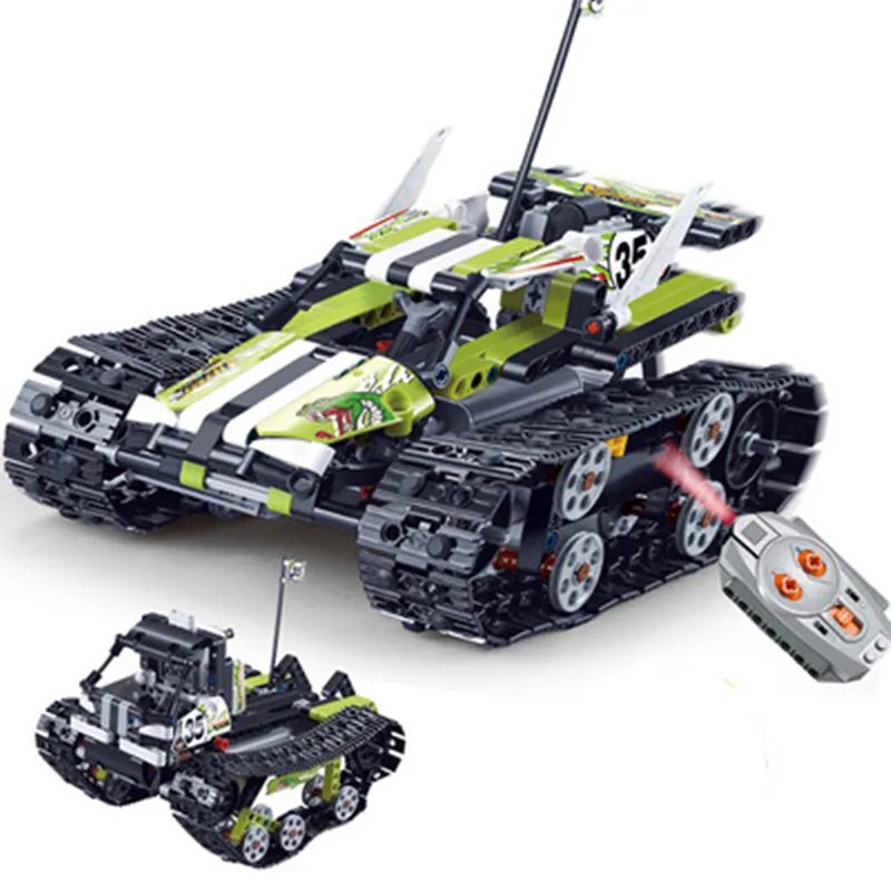 

Technic RC TRACKED RACER car Electric Motor Power Function Compatible Legoings city Building Block bricks Toys for Kids Gift