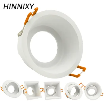

Hinnixy LED High Quality White Recessed Ceiling Downlights MR16 GU5.3 GU10 E27 Sockets Spot Lamp Fitting Frame Bulbs Replaceable