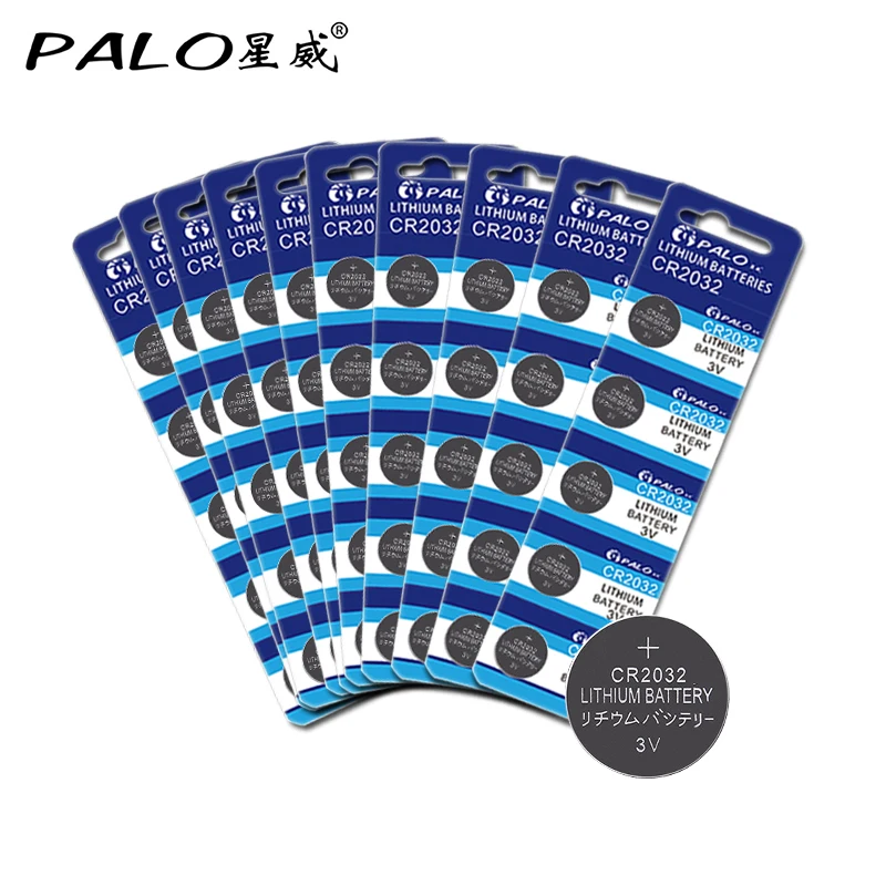 

50pcs original brand new battery for camcorders PDAs cr2032 3v li-ion button cell coin batteries for watch computer cr 2032