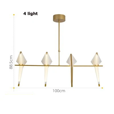 Светодиодный постмодернистские железо акрил бело-золотые "любовь" "птицы" светодиодный светильник светодиодный свет светодиодный Напольная Лампа Свет для фойе Спальня - Цвет абажура: 4light