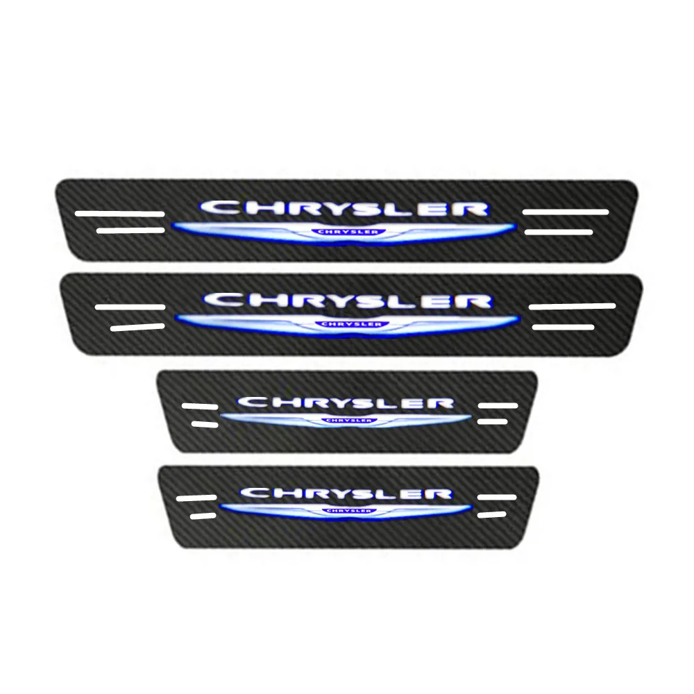 4x 3D углеродное волокно кожаный порог для Chrysler 200 200c 300 300c LX LD Sebring FJ FR JR JS Lancia Thema