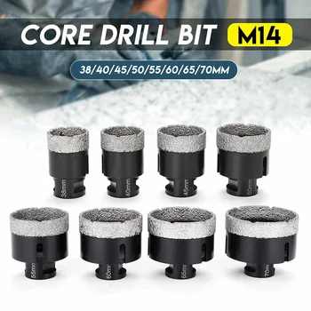

38mm-70mm M14 Threaded Diamond Core Bit Hole Saw Hollow Core Drill Bit Opener Granite Marble Tile Ceramic Concrete Drill Bits