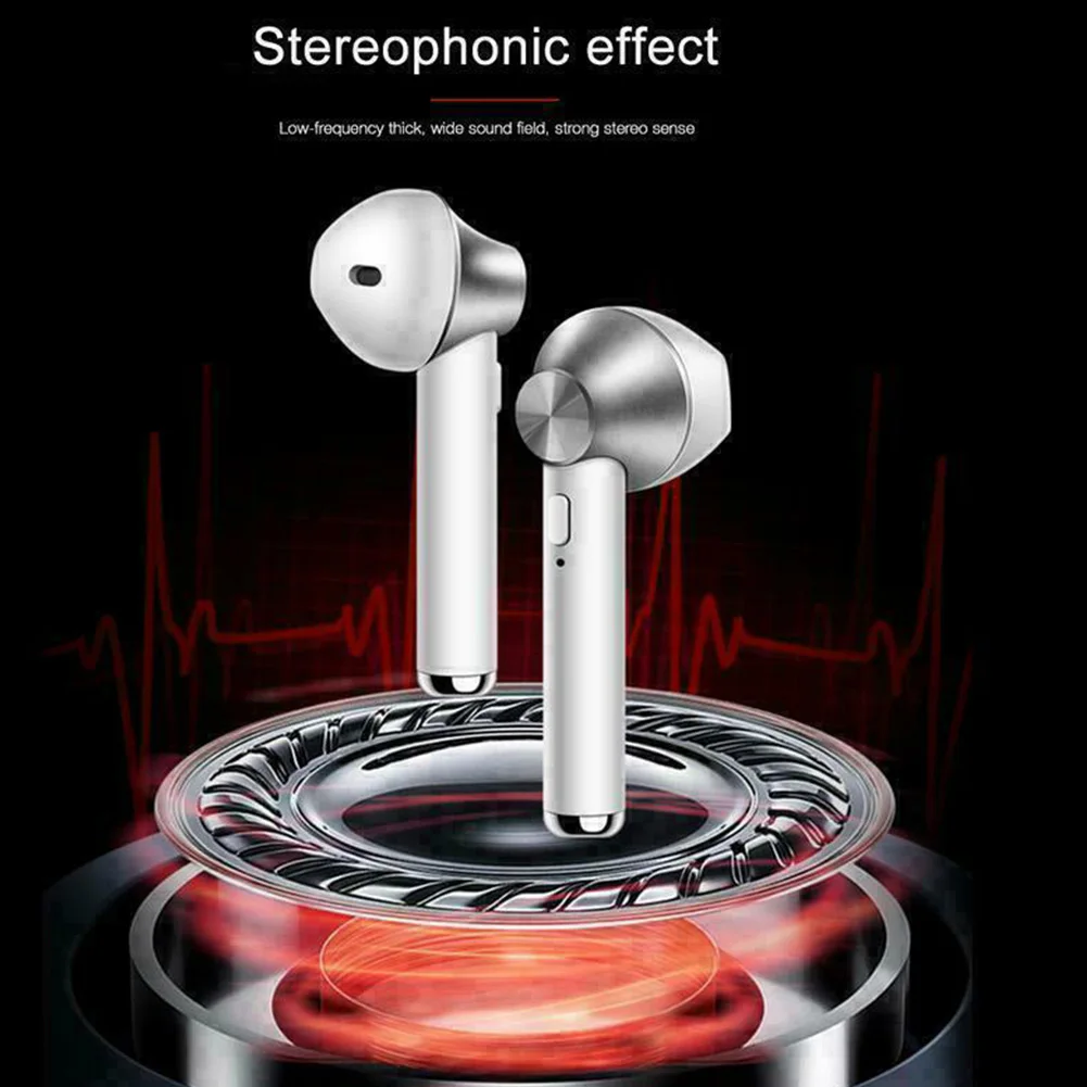 In Ear Microphone Sports Portable Bass Waterproof With Charging Box True Wireless Mini Bluetooth Earphone Subwoofer Stereo Music