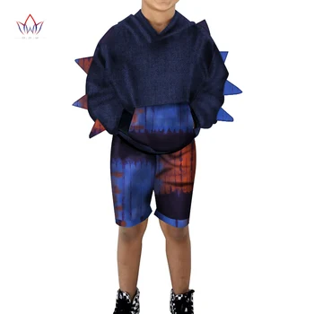 

Autumn Africa Pant Sets for Children Dashiki Cute Hooded Sweater Africa Clothing Bazin Riche Sweet for Boy's Clothes WYT458