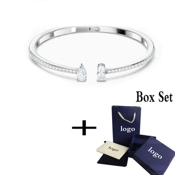 

2020 Fashion SWA New TROPICAL FLOWER .GRACEFUL BLOOM CUFF. SYMBOLIC ELEPHANT BRACELET Women Elegant Romantic Jewelry Gift5556912