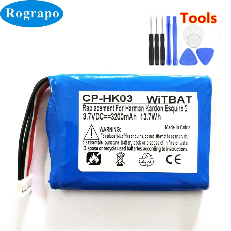 Nuova Batteria Di Ricambio 3.7V 3200Mah Gsp805070 Per Harman Kardon Esquire 2 Cp-Hk03 Altoparlante Batterie + Strumenti