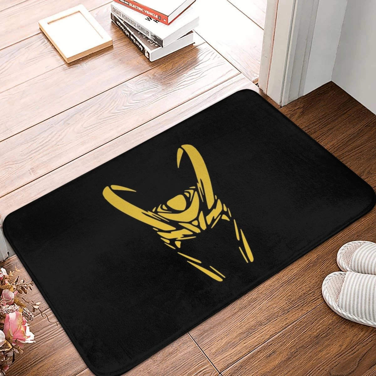 Loki's Helmet Doormat Carpet Mat Rug Polyester PVC Anti slip Floor ...