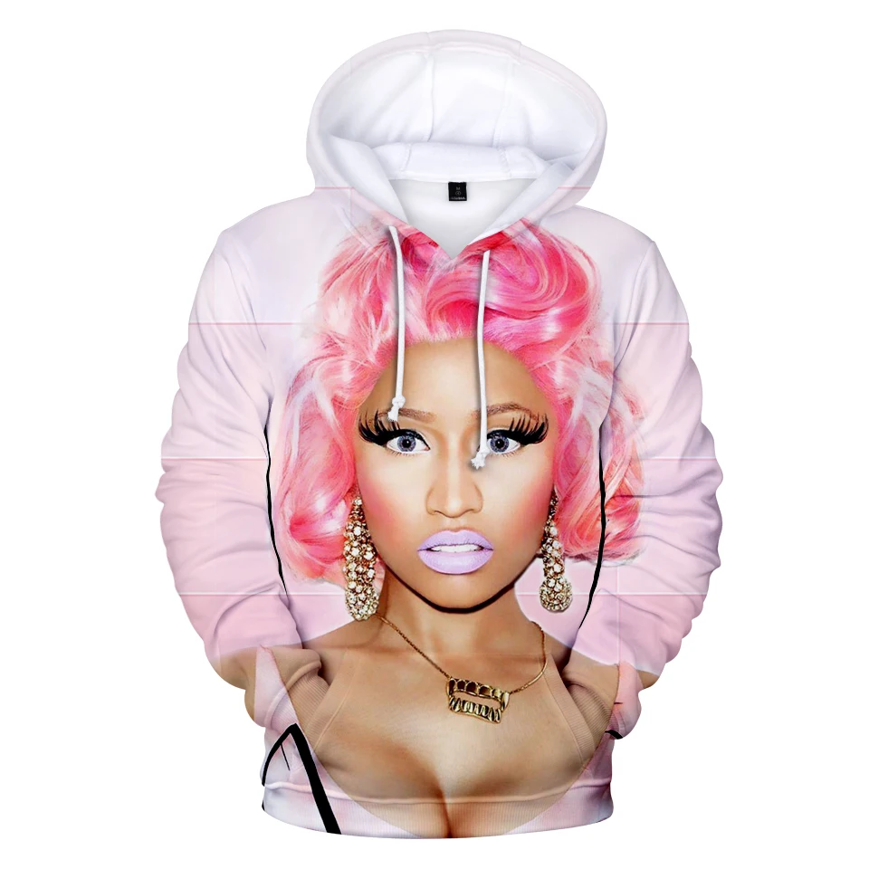 Nicki Minaj/Женская толстовка с капюшоном; забавные толстовки в стиле хип-хоп; Детская уличная одежда в стиле Харадзюку С 3D-принтом; теплое пальто