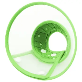 

Dog Cat Elizabethan Non-toxic Wound Healing Cone Pet ANTI BITE Collar, S , Green