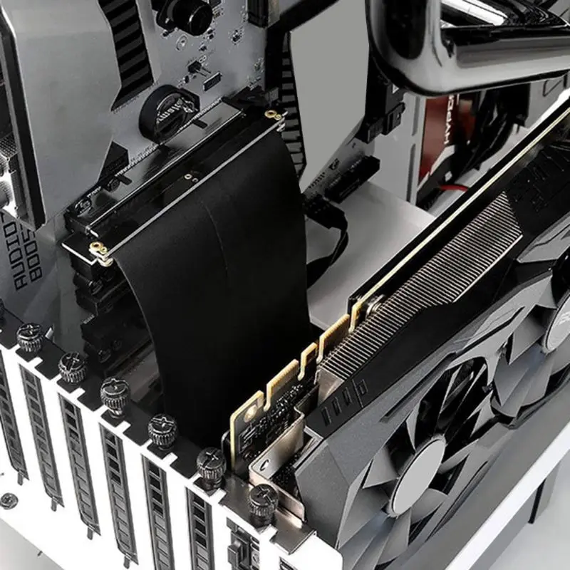 PCI Express3.0 16x гибкий кабель Расширение карты адаптер-угловой высокоскоростной Riser видеокарты соединительный кабель L Тип