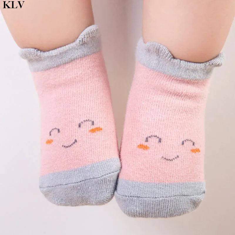 KLV/6 пар детских носков с мелким носком, Короткие хлопковые носки для мальчиков и девочек, мягкие носки для малышей