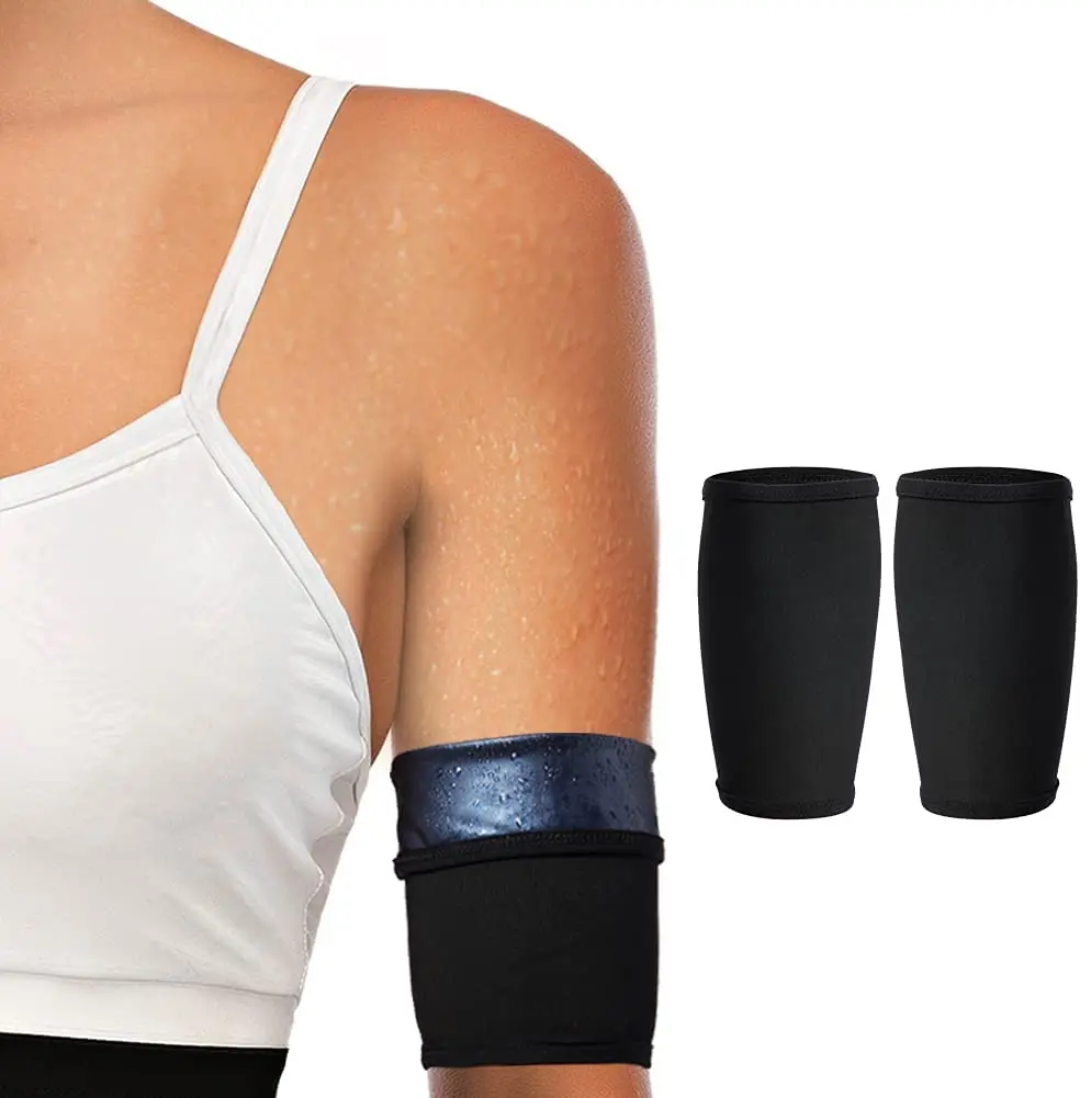 Sweat Arm Bands Trimmer for Women & Men Sauna Arm Slimmer Shaper Compression Sleeves Wraps Lose Arm Fat Sauna Arm Trimmer Sport